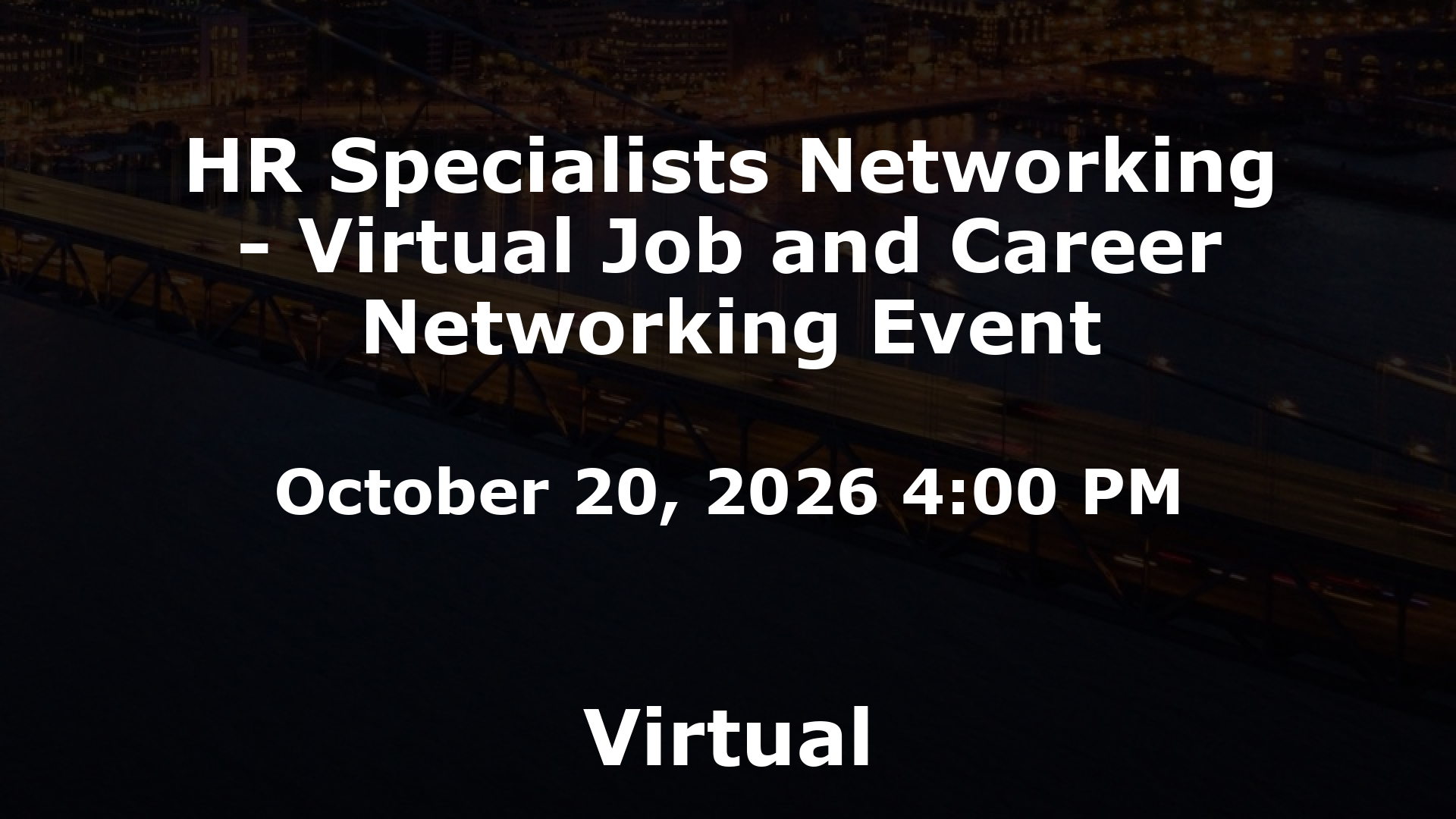 HR Specialists Networking - Virtual Job and Career Networking Event event image